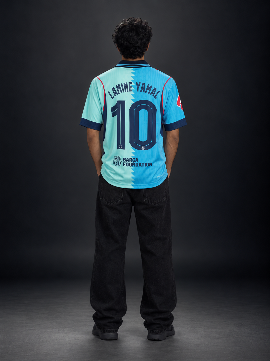 Barcelona 2026/27 Away Jersey – Lamine Yamal #10 | Third Kit Blue | Oversize Collar | Embroidered | Kit Culture