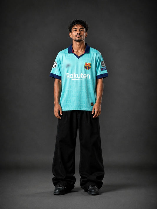 Barcelona 2019-20 Away Jersey | Messi #10 | Retro Football Shirt | UCL Edition | Kit Culture
