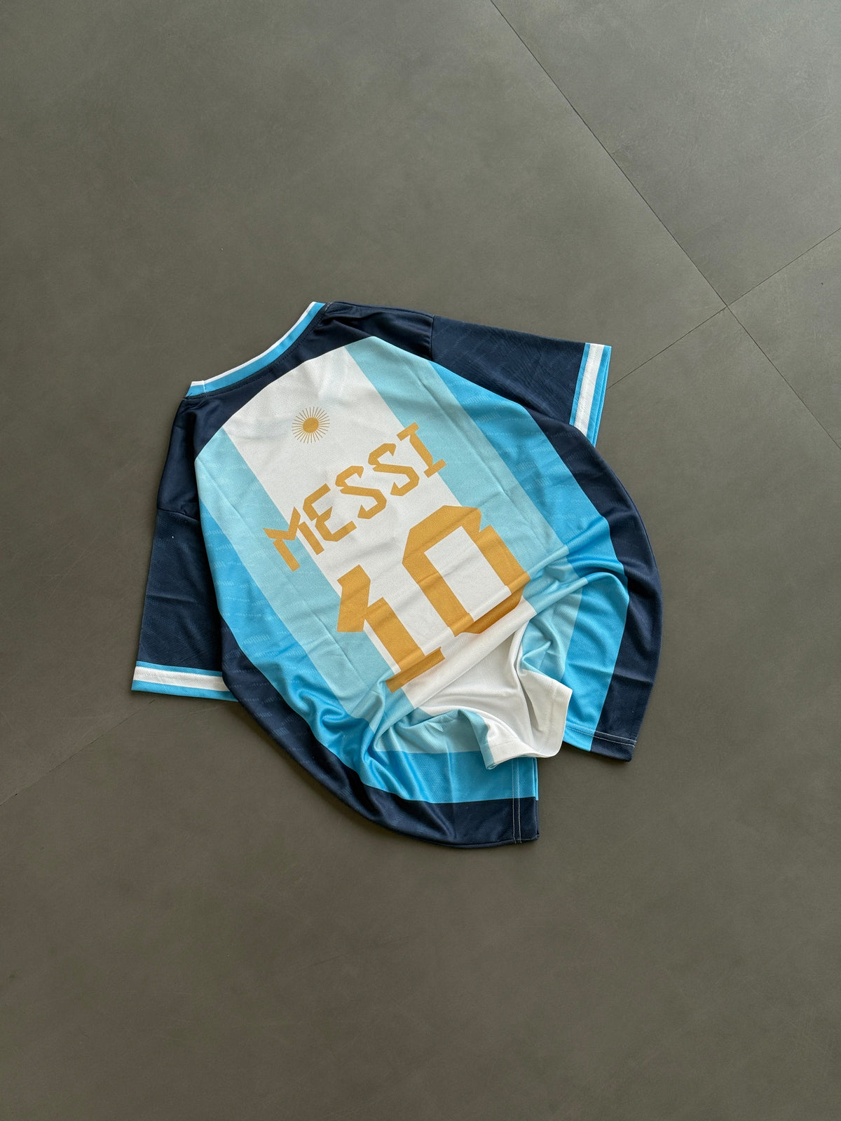 Argentina Messi #10 Retro Blue & White Jersey | Embroidery | Kit Culture