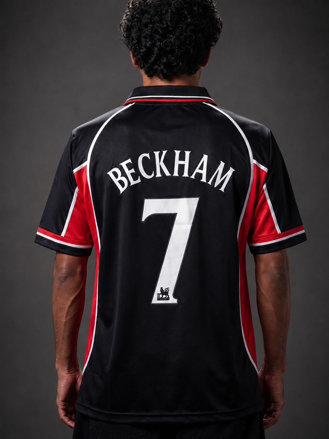 Manchester United Beckham #7 Retro Black Jersey – Classic Football Shirt - Sublimation Collar - Kit Culture