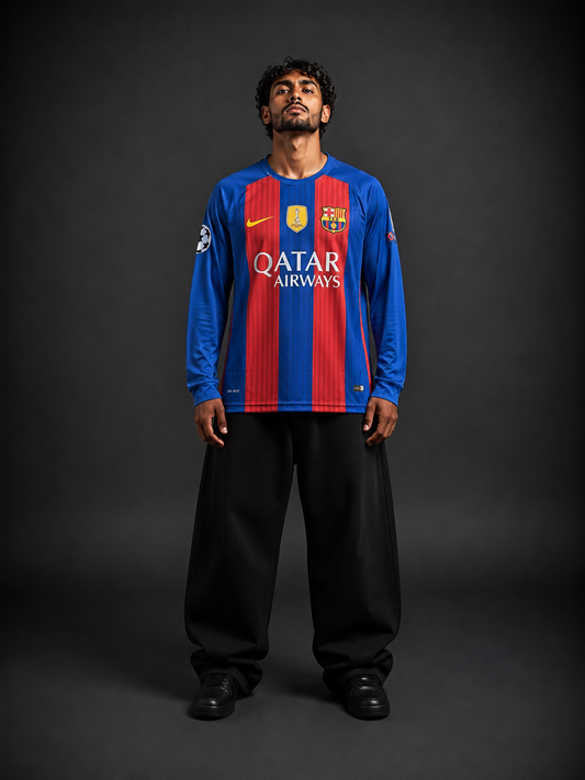 Messi #10 Barcelona Full Sleeve retro football jersey | Sublimation | Kit Culture