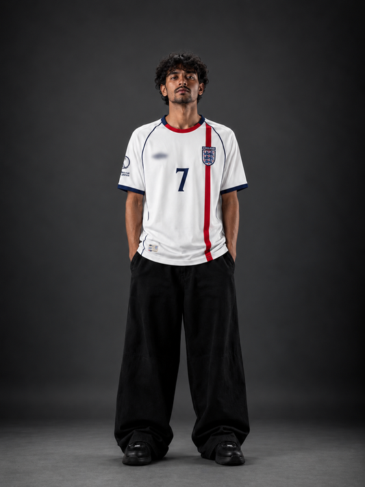 England 2002 World Cup Jersey – Beckham #7 | Embroidered | Kit Culture