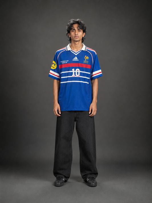 France 1998 Home Jersey Zidane #10 – Retro World Cup Football | Oversize Collar | Kit Culture