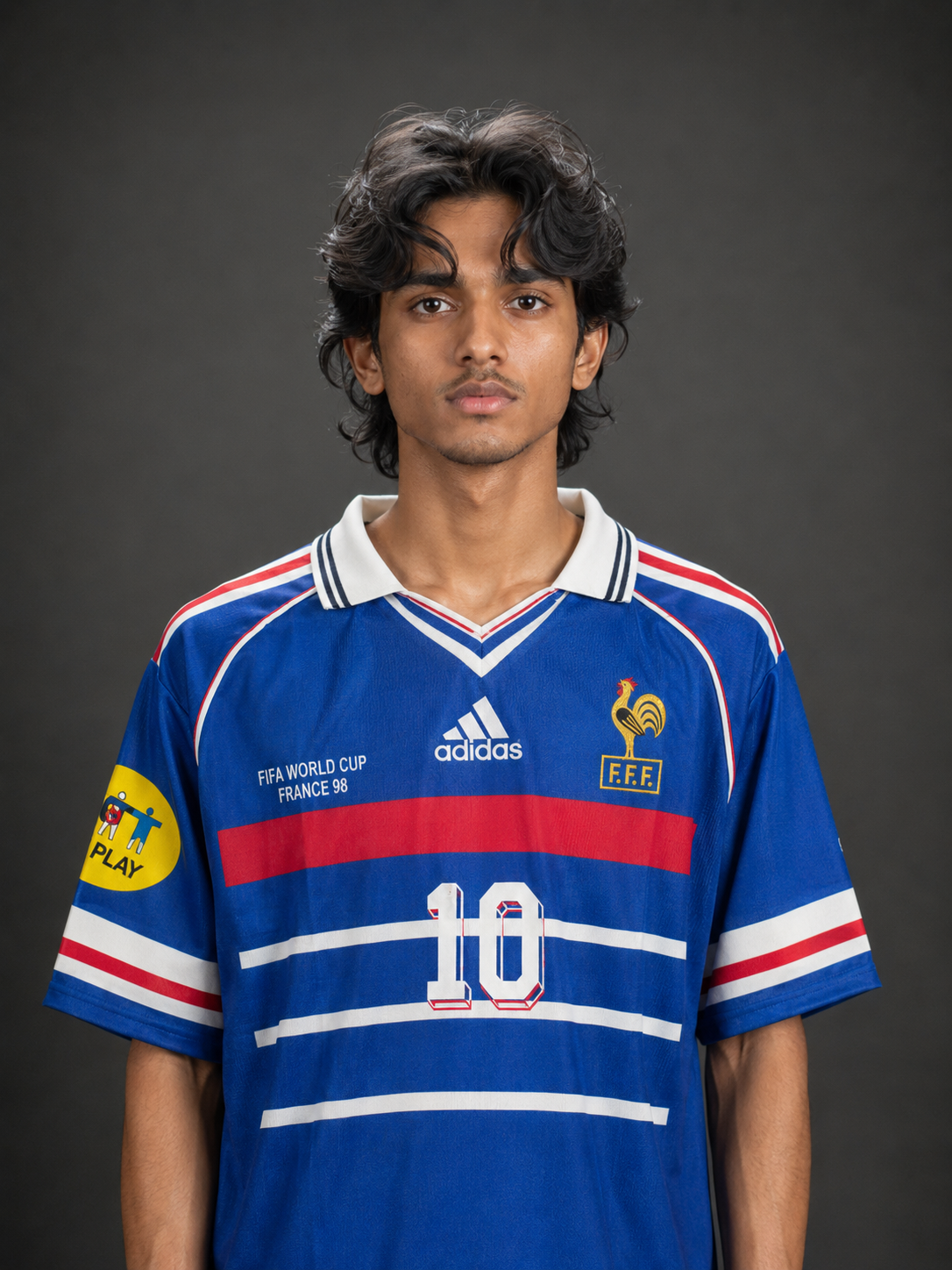 France 1998 Home Jersey Zidane #10 – Retro World Cup Football | Oversize Collar | Kit Culture
