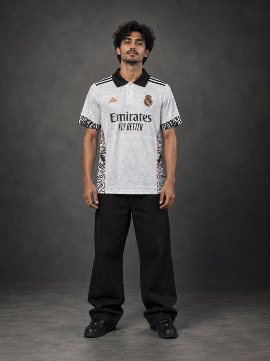 Real Madrid White Special Style Football Jersey | Sublimation Collar | Kit Culture