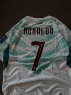 Portugal Ronaldo 7 2026 Away Jersey – White & Teal Edition | CR7 Football Shirt | Sublimation | Kit Culture