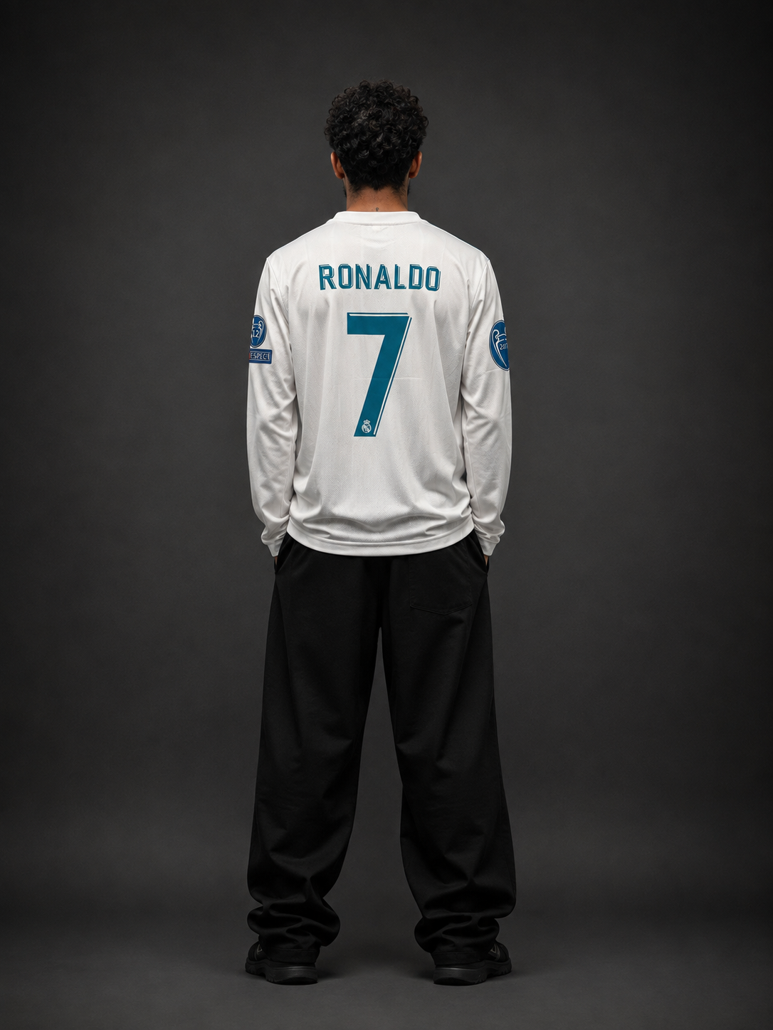 Real Madrid Ronaldo 2018 Final Jersey – White Long Sleeve Football Jersey - Sublimation - Kit Culture