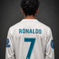 Real Madrid Ronaldo 2018 Final Jersey – White Long Sleeve Football Jersey - Sublimation - Kit Culture