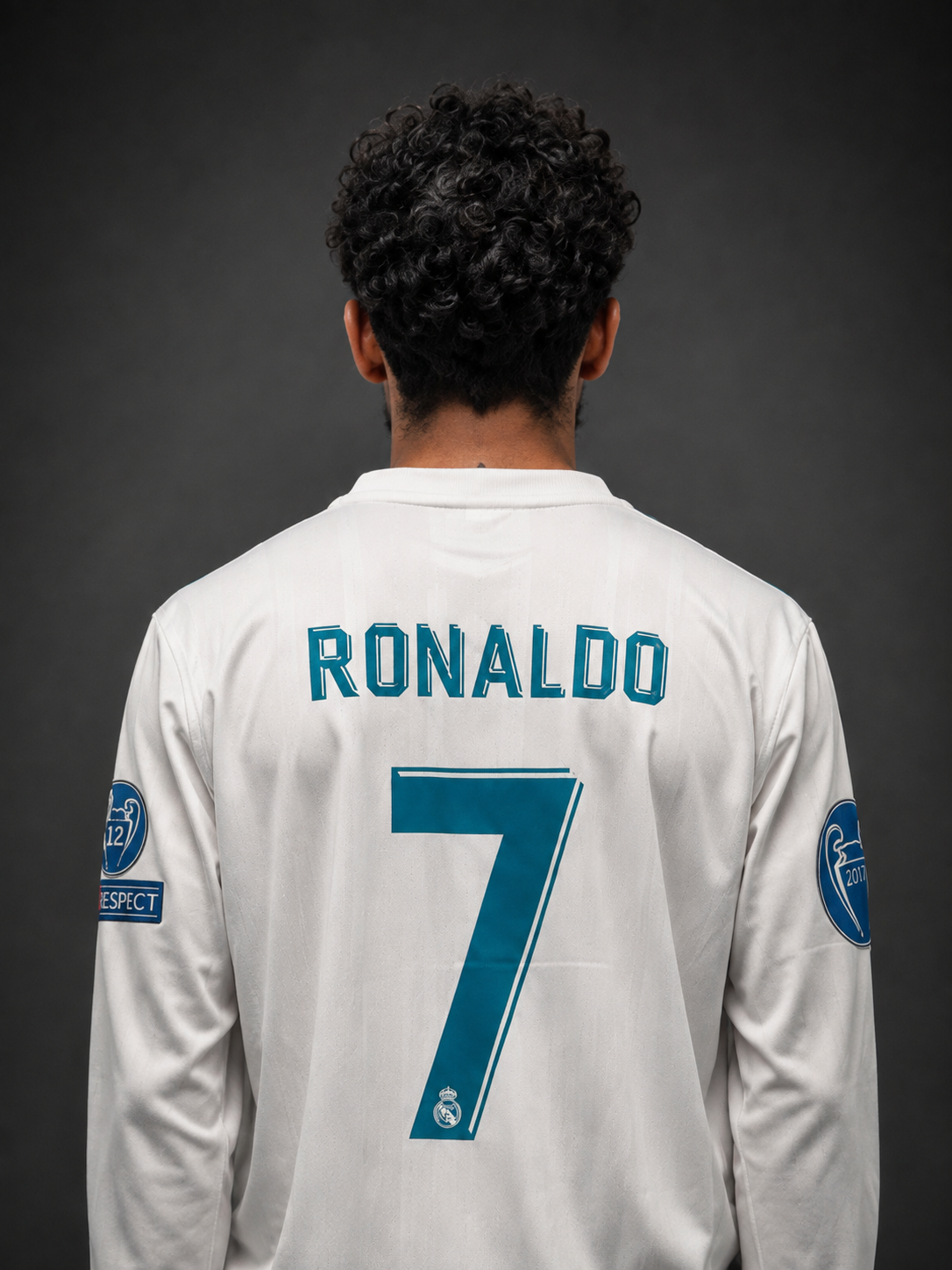 Real Madrid Ronaldo 2018 Final Jersey – White Long Sleeve Football Jersey - Sublimation - Kit Culture