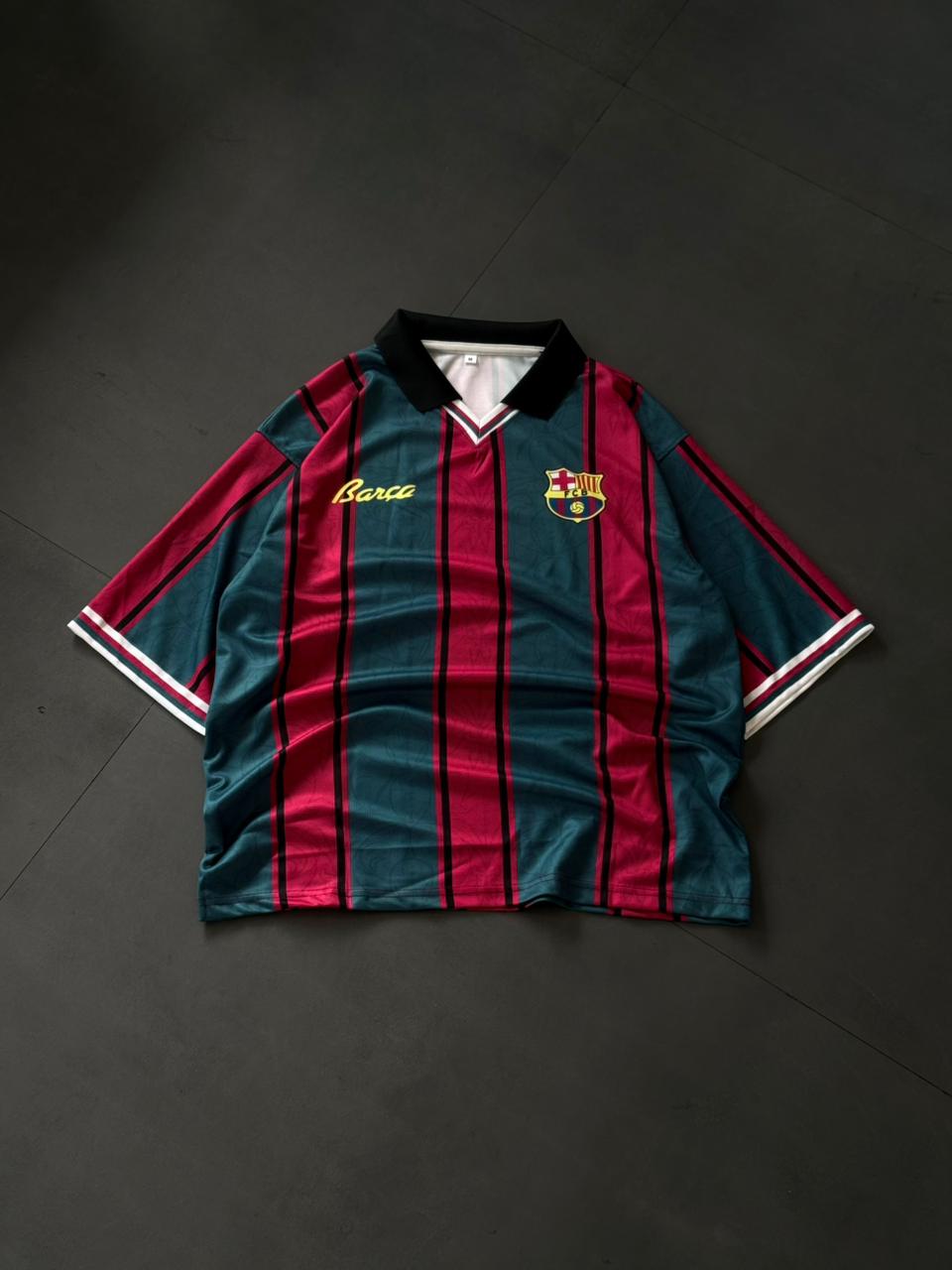 Barcelona Retro Striped Jersey – Cruyff 9 Classic Edition | Vintage oversize Football Shirt| Kit Culture