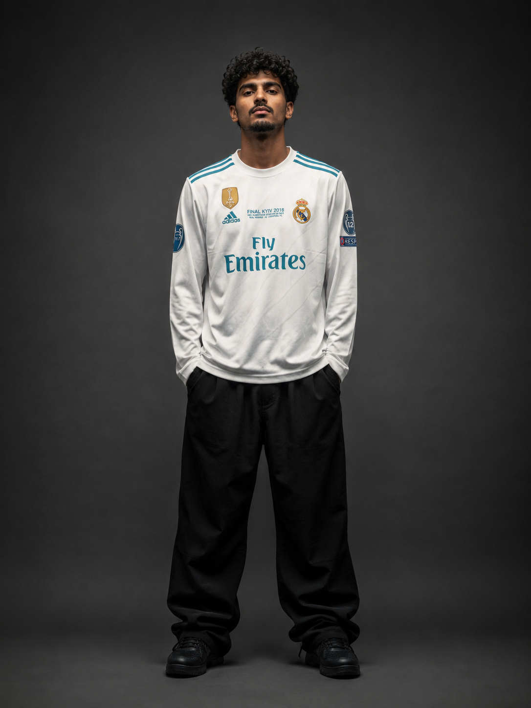 Real Madrid Ronaldo 2018 Final Jersey – White Long Sleeve Football Jersey - Sublimation - Kit Culture