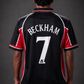 Manchester United Beckham #7 Retro Black Jersey – Classic Football Shirt - Sublimation Collar - Kit Culture