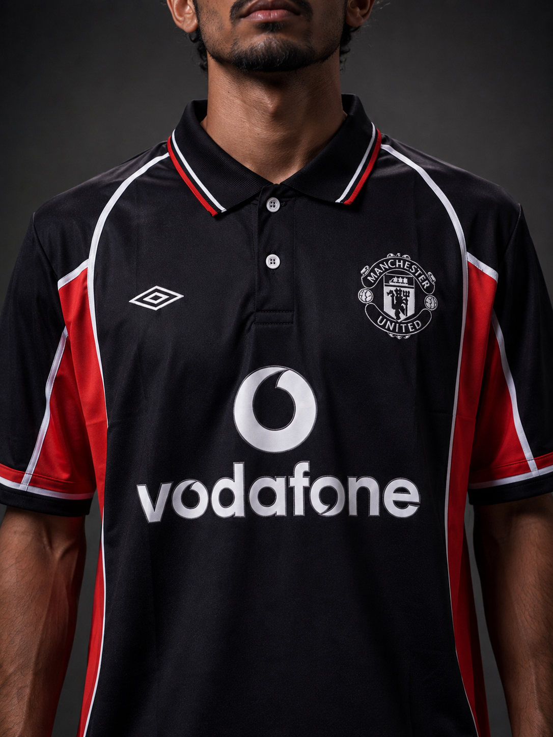 Manchester United Beckham #7 Retro Black Jersey – Classic Football Shirt - Sublimation Collar - Kit Culture