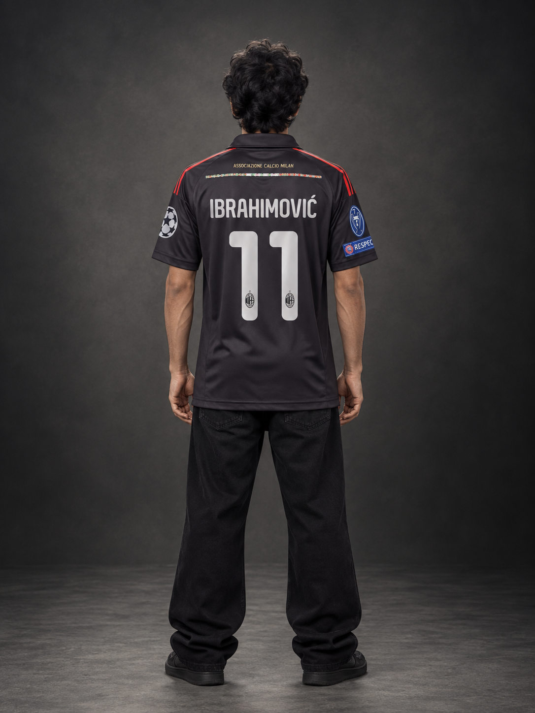 AC Milan Ibrahimović #11 Retro Football Jersey 2011/12 Away | Embroidery | Kit Culture