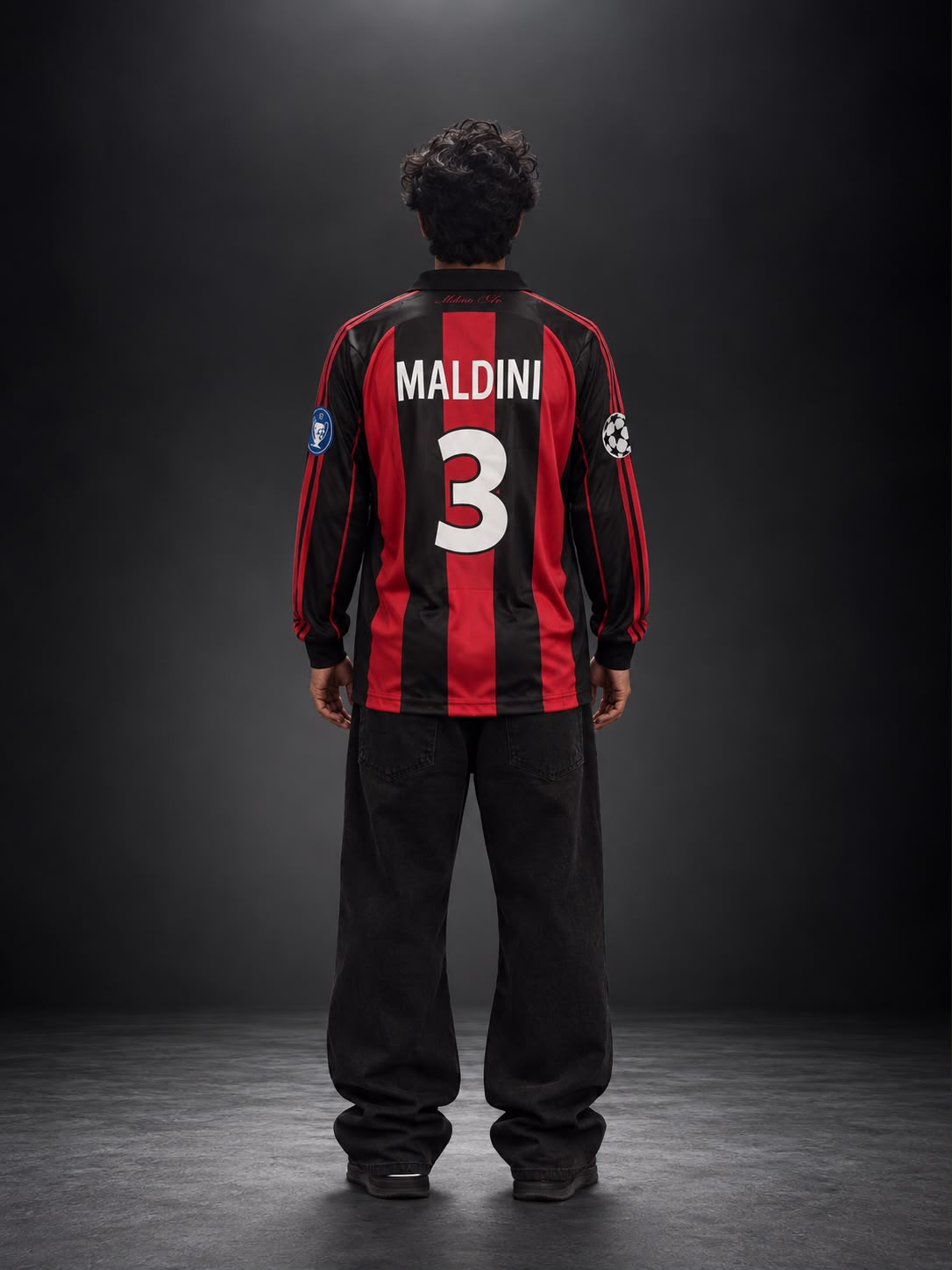 AC Milan Paolo Maldini #3 Full Sleeve Retro Home Jersey | Embroidery | Kit Culture