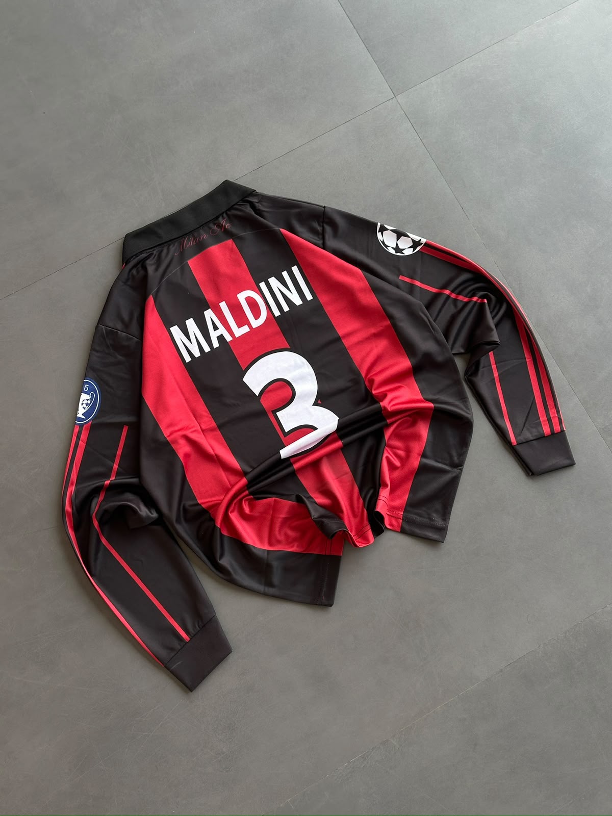 AC Milan Paolo Maldini #3 Full Sleeve Retro Home Jersey | Embroidery | Kit Culture
