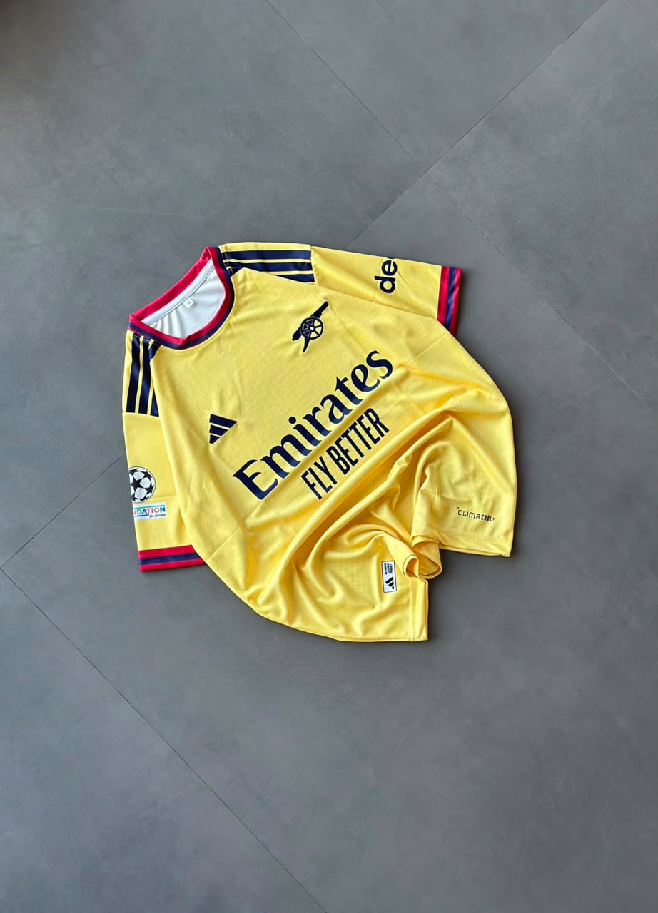 Arsenal Ødegaard #8 Yellow Away Jersey | Embroidered Jersey | Kit Culture
