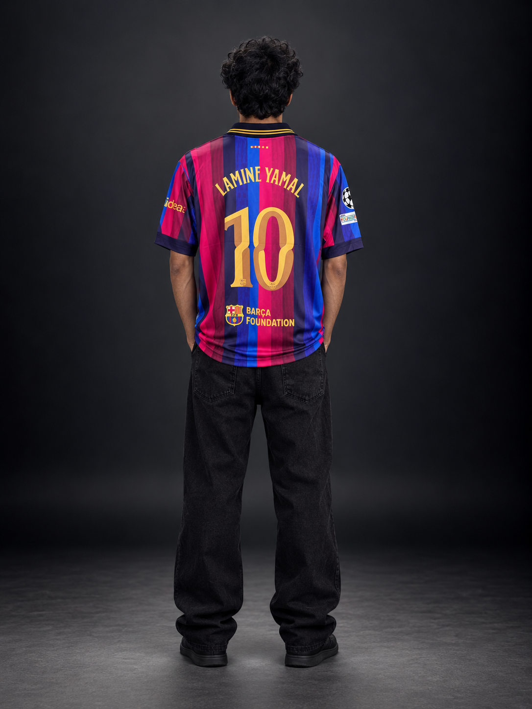 Barcelona 2026/27 Home Jersey – Lamine Yamal #10 | FC Barcelona Retro Style | Oversize Collar | Embroidered | Kit Culture