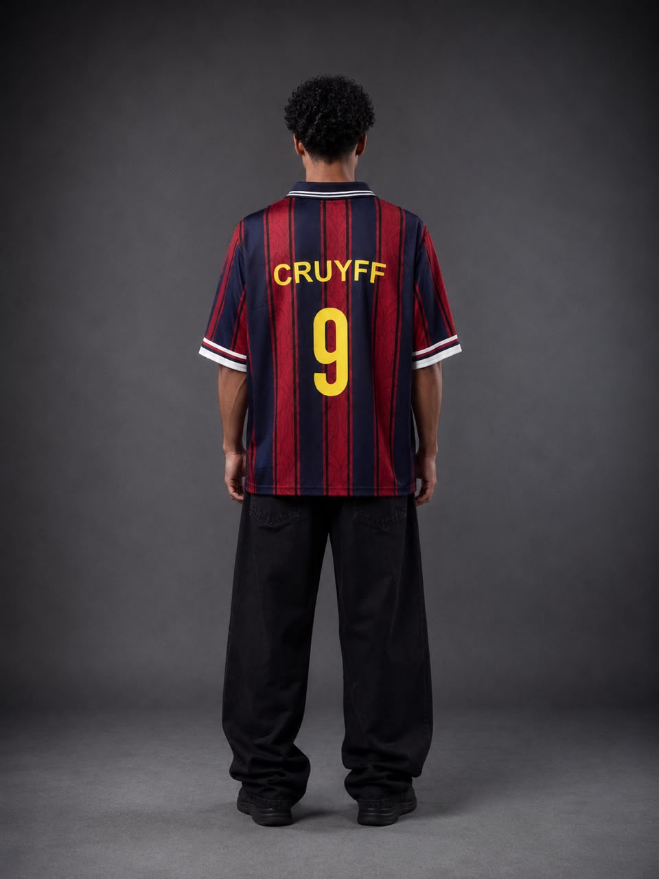Barcelona Cruyff #9 Retro Football Jersey – Five Sleeve Oversize - Kit Culture