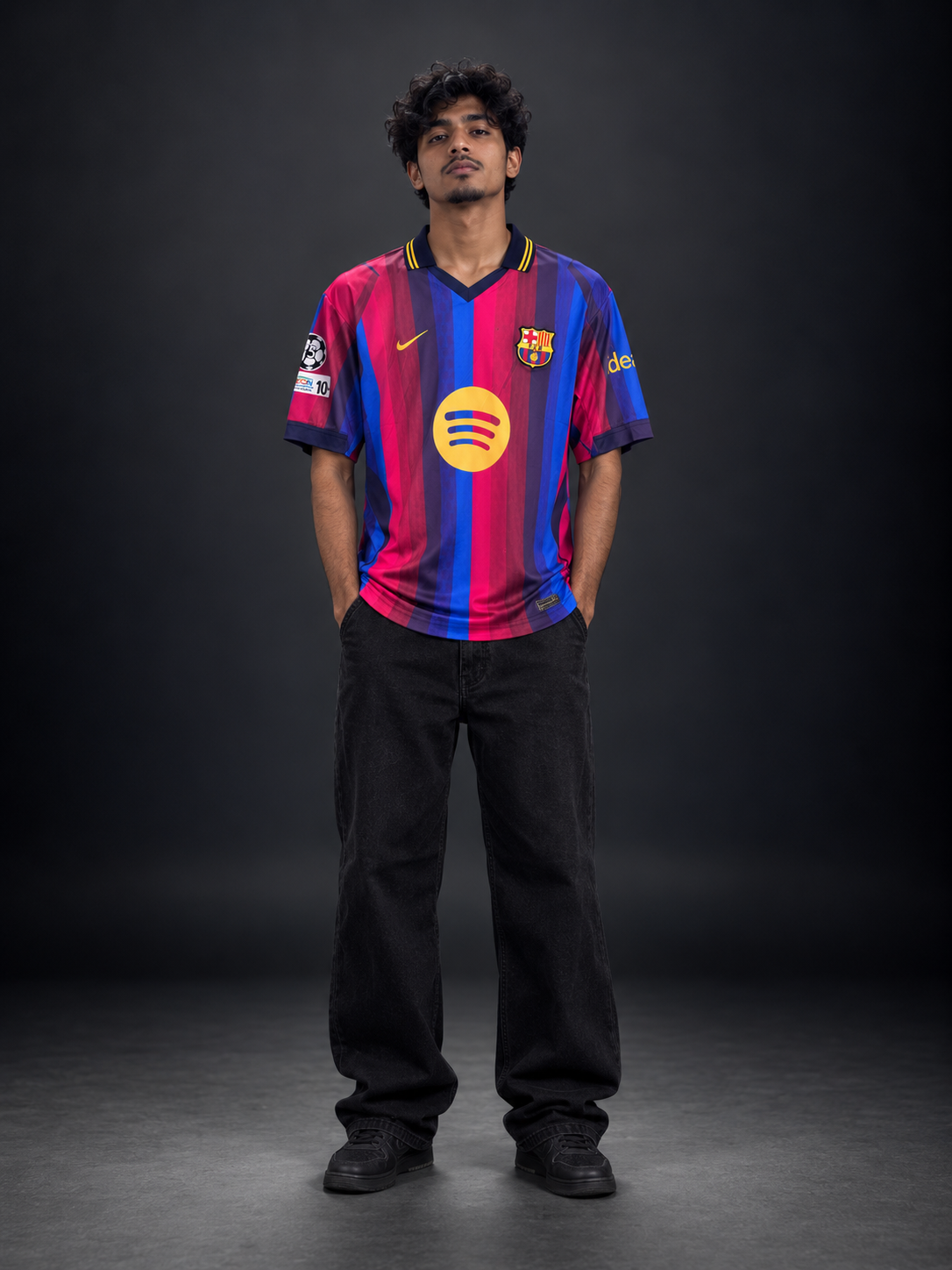 Barcelona 2026/27 Home Jersey – Lamine Yamal #10 | FC Barcelona Retro Style | Oversize Collar | Embroidered | Kit Culture