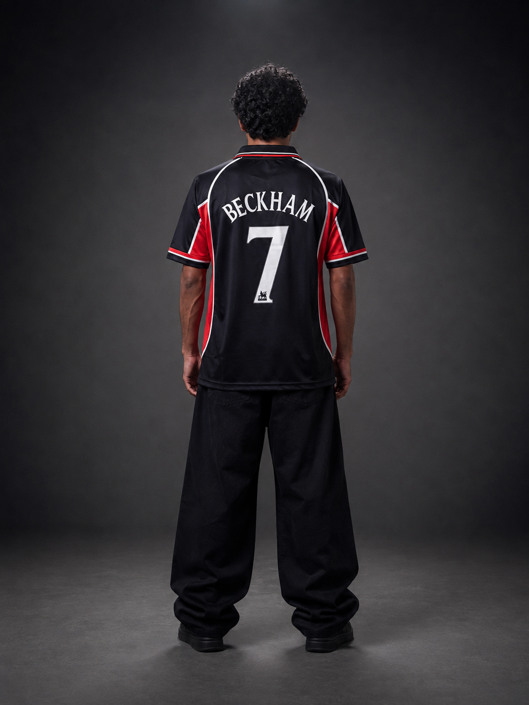 Manchester United Beckham #7 Retro Black Jersey – Classic Football Shirt - Sublimation Collar - Kit Culture