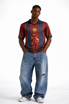 FC Barcelona Retro Jersey 2000s  – Vintage Barca Five Sleeve Jersey | Kit Culture