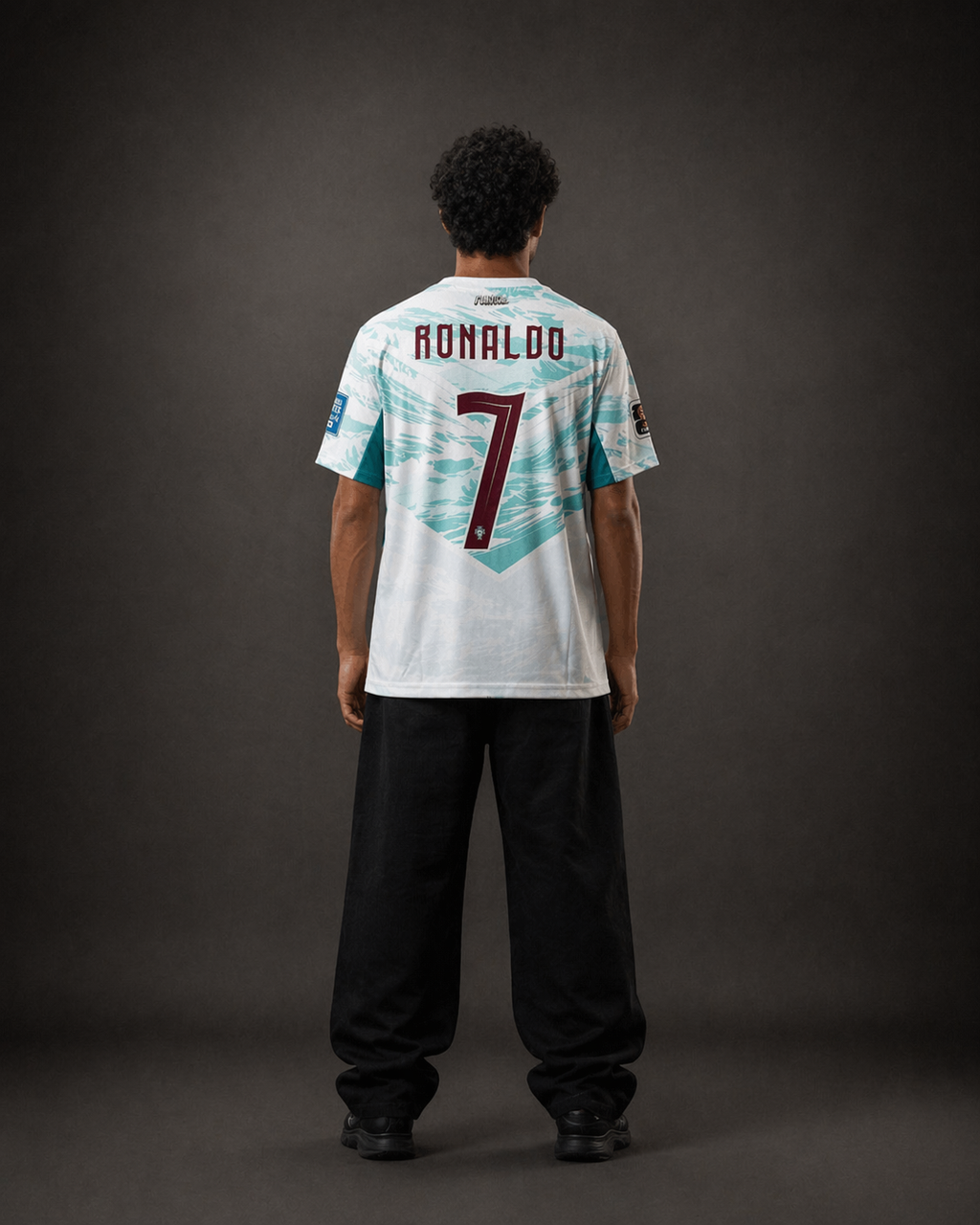 Portugal Ronaldo 7 2026 Away Jersey – White & Teal Edition | CR7 Football Shirt | Sublimation | Kit Culture