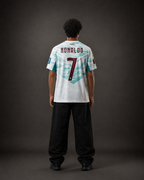 Portugal Ronaldo 7 2026 Away Jersey – White & Teal Edition | CR7 Football Shirt | Sublimation | Kit Culture