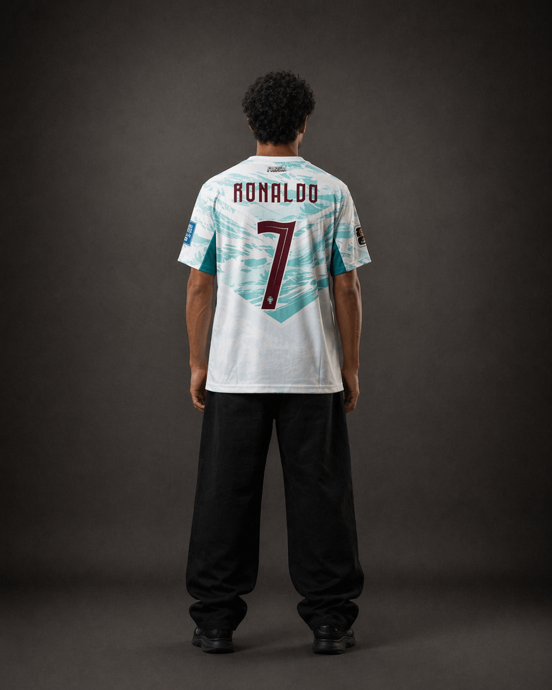Portugal Ronaldo 7 2026 Away Jersey – White & Teal Edition | CR7 Football Shirt | Sublimation | Kit Culture