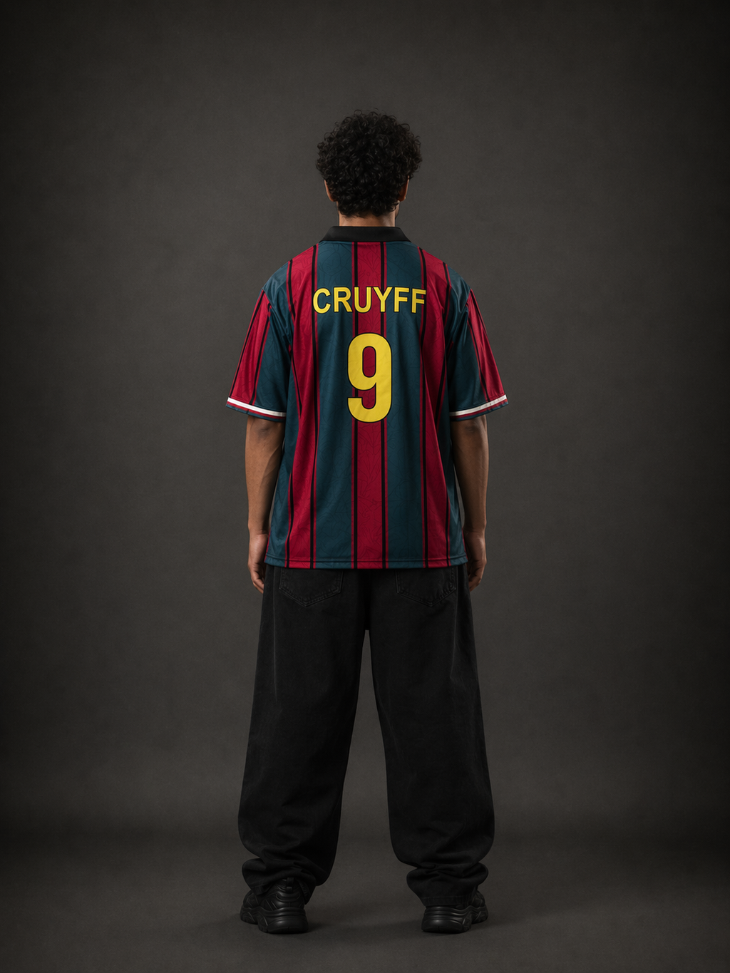 Barcelona Retro Striped Jersey – Cruyff 9 Classic Edition | Vintage oversize Football Shirt| Kit Culture