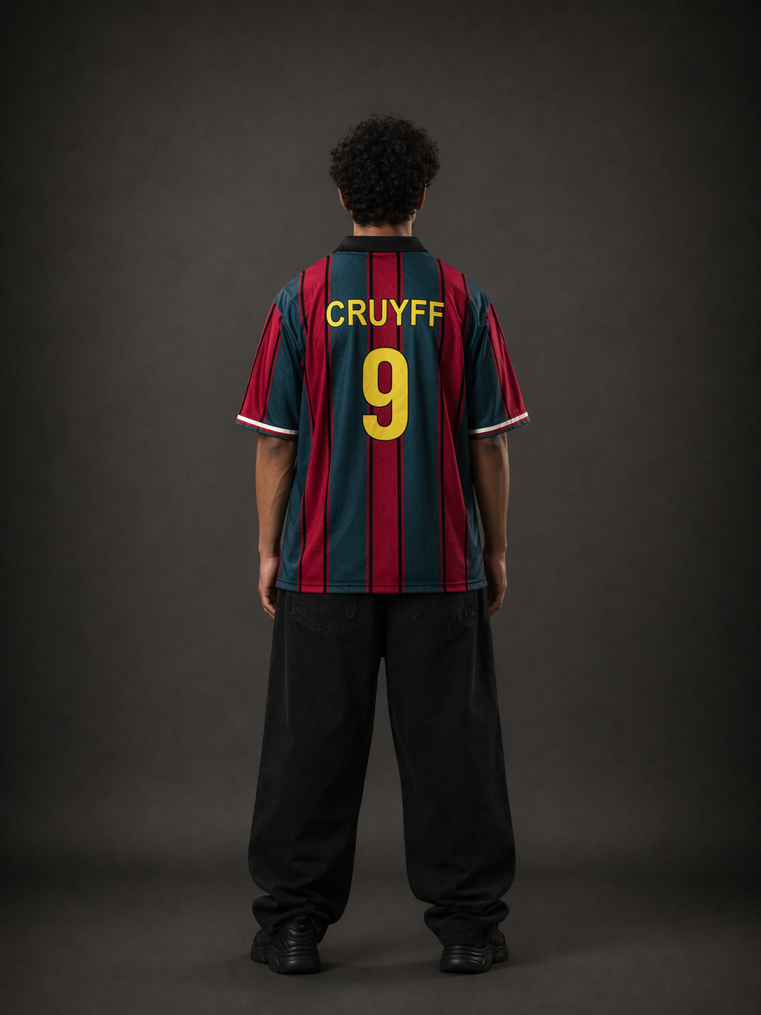 Barcelona Retro Striped Jersey – Cruyff 9 Classic Edition | Vintage oversize Football Shirt| Kit Culture