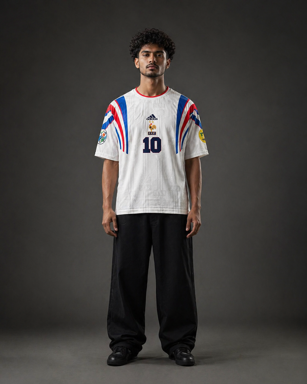 Zidane #10 France 1996/97 Away Jersey - Classc world cup retro shirt oversize | Kit Culture