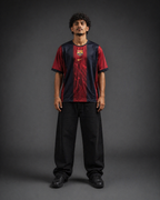 Barcelona Inspired Retro Stripe Jersey – Streetwear Oversized Football Shirt| Kit Culture
