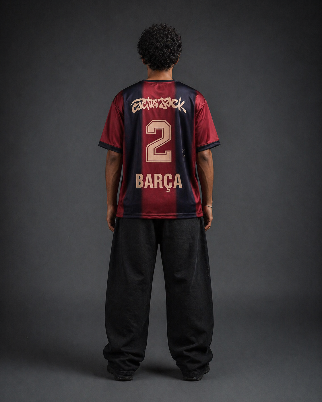 Barcelona Inspired Retro Stripe Jersey – Streetwear Oversized Football Shirt| Kit Culture