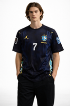 Brazil Away Blue Kit Vini Jr 7 – High-Quality Sublimation Jersey