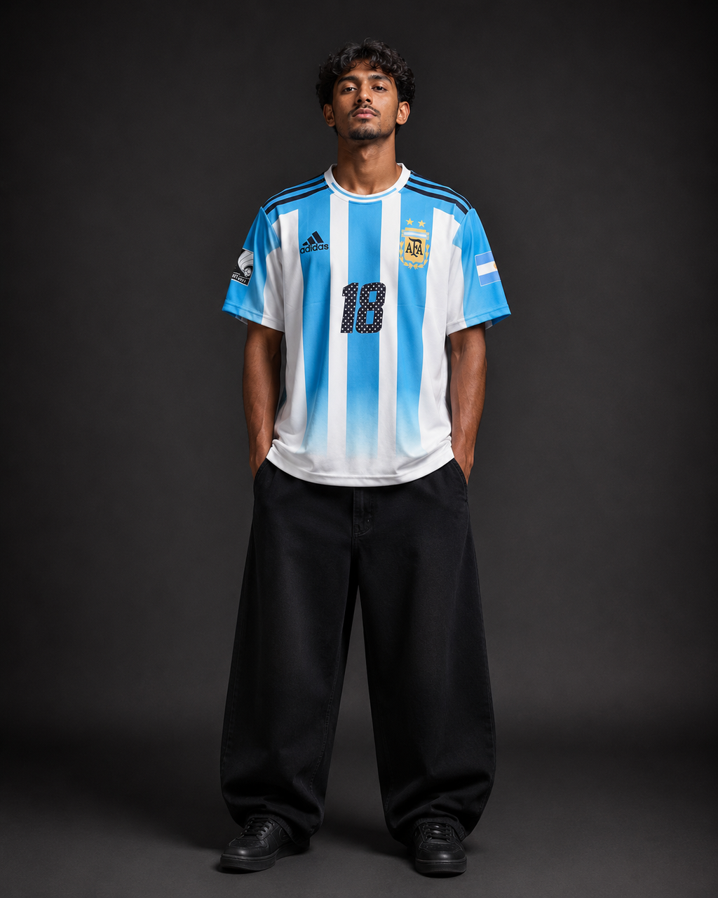 Argentina MESSI #18 Special Edition Sublimation Jersey | Round Neck Football Jersey – Kit Culture