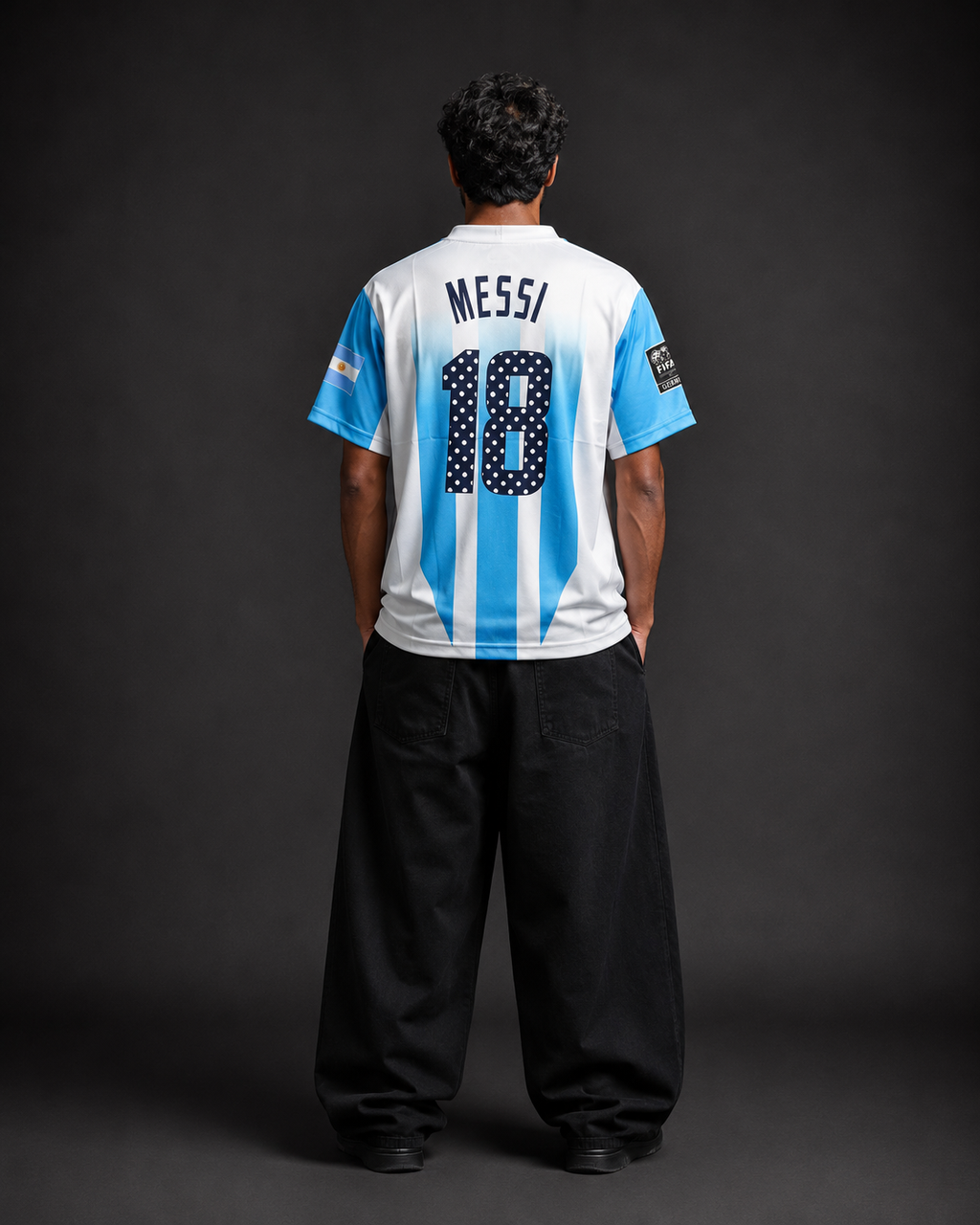 Argentina MESSI #18 Special Edition Sublimation Jersey | Round Neck Football Jersey – Kit Culture