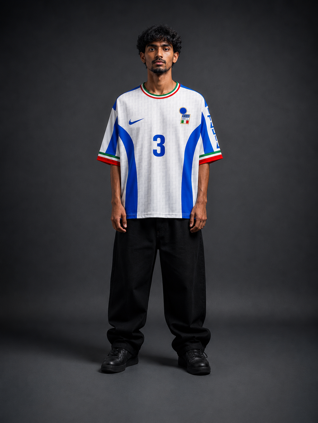 Maldini #3 Italy retro football jersey | Oversize | Sublimation | Kit Culture
