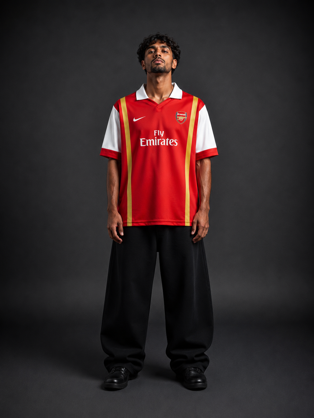 Bergkamp Arsenal Oversize retro football Jersey | Collar | Kit Culture