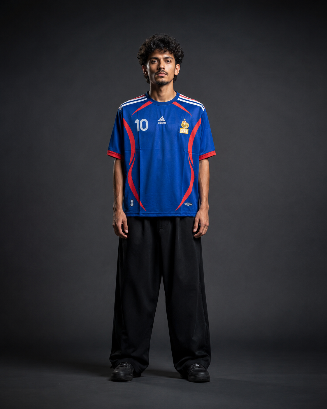 Zidane #10 France retro football jersey | Oversize | Embroidery | Kit Culture