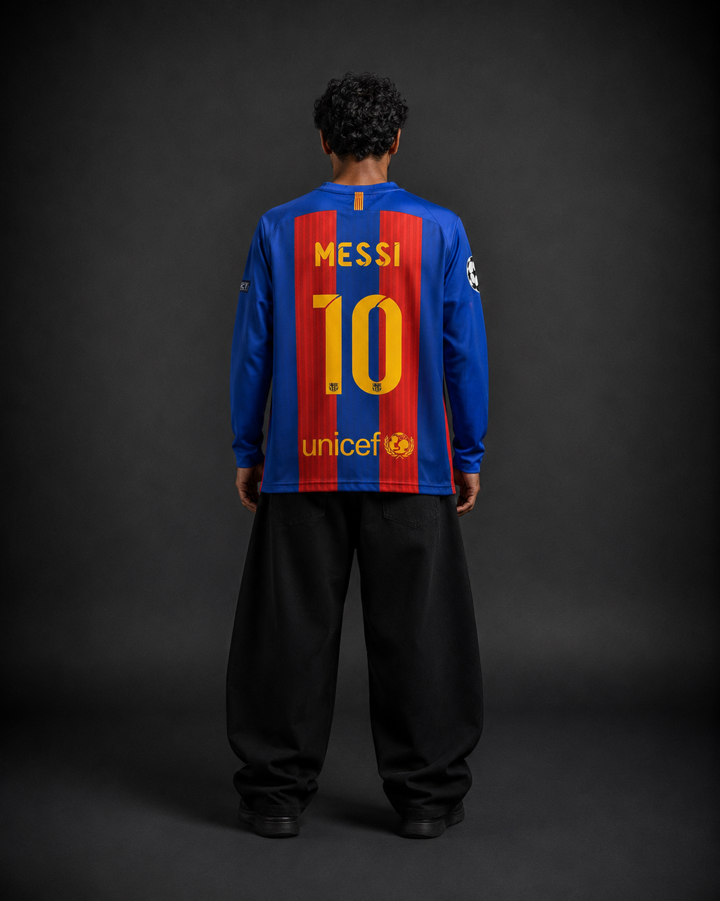 Messi #10 Barcelona Full Sleeve retro football jersey | Sublimation  | Kit Culture
