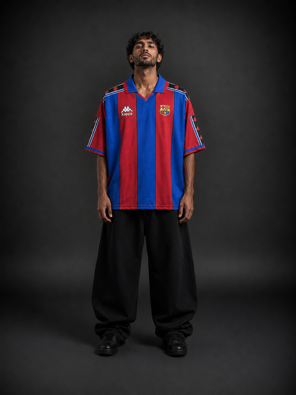Ronaldo #9 Barcelona Oversize retro football jersey | Sublimation | collar | Kit Culture