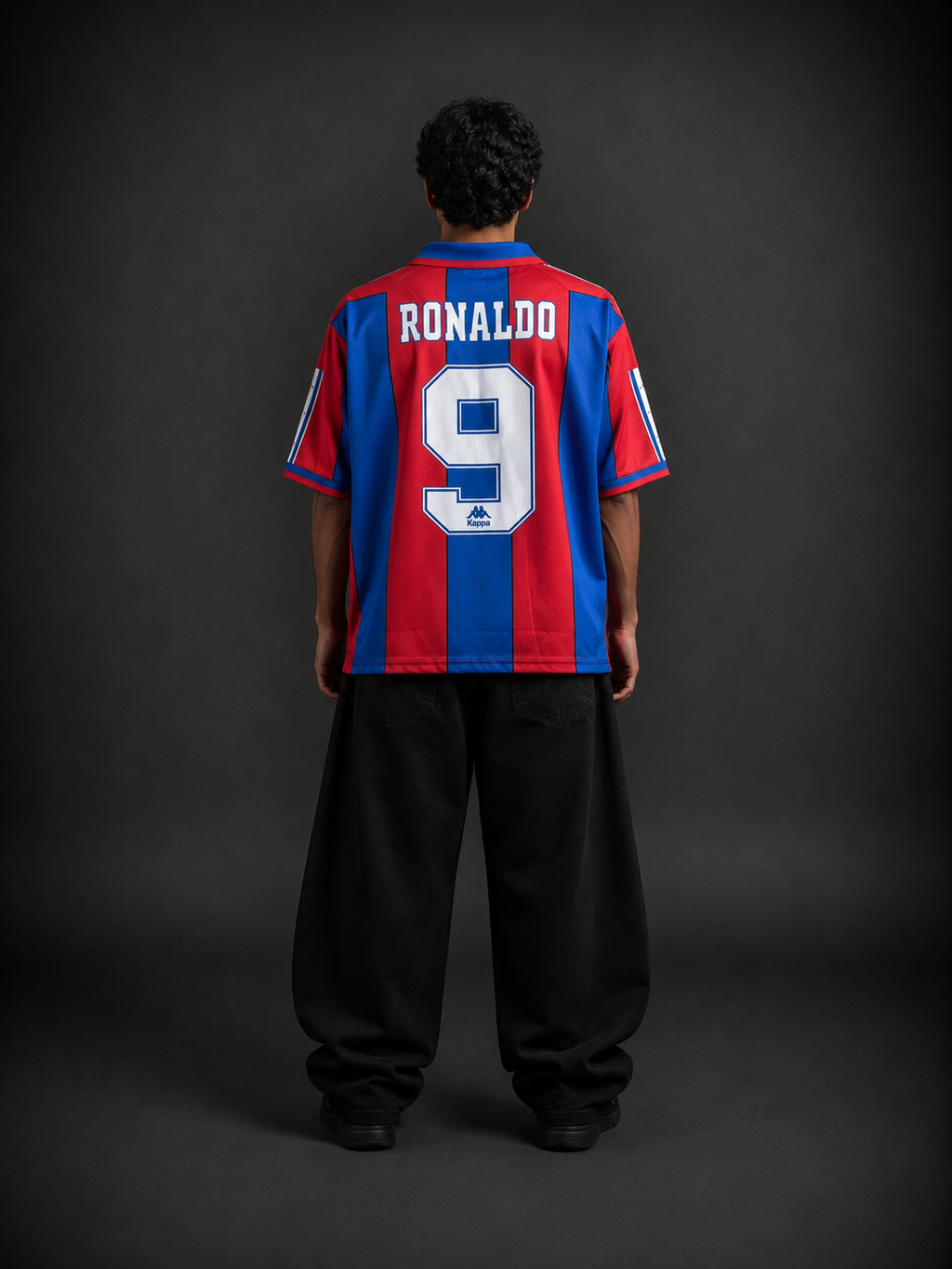 Ronaldo #9 Barcelona Oversize retro football jersey | Sublimation | collar | Kit Culture
