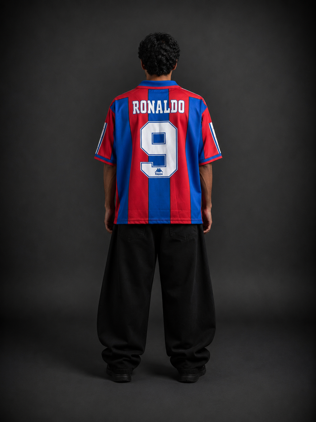 Ronaldo #9 Barcelona Oversize retro football jersey | Sublimation | collar | Kit Culture