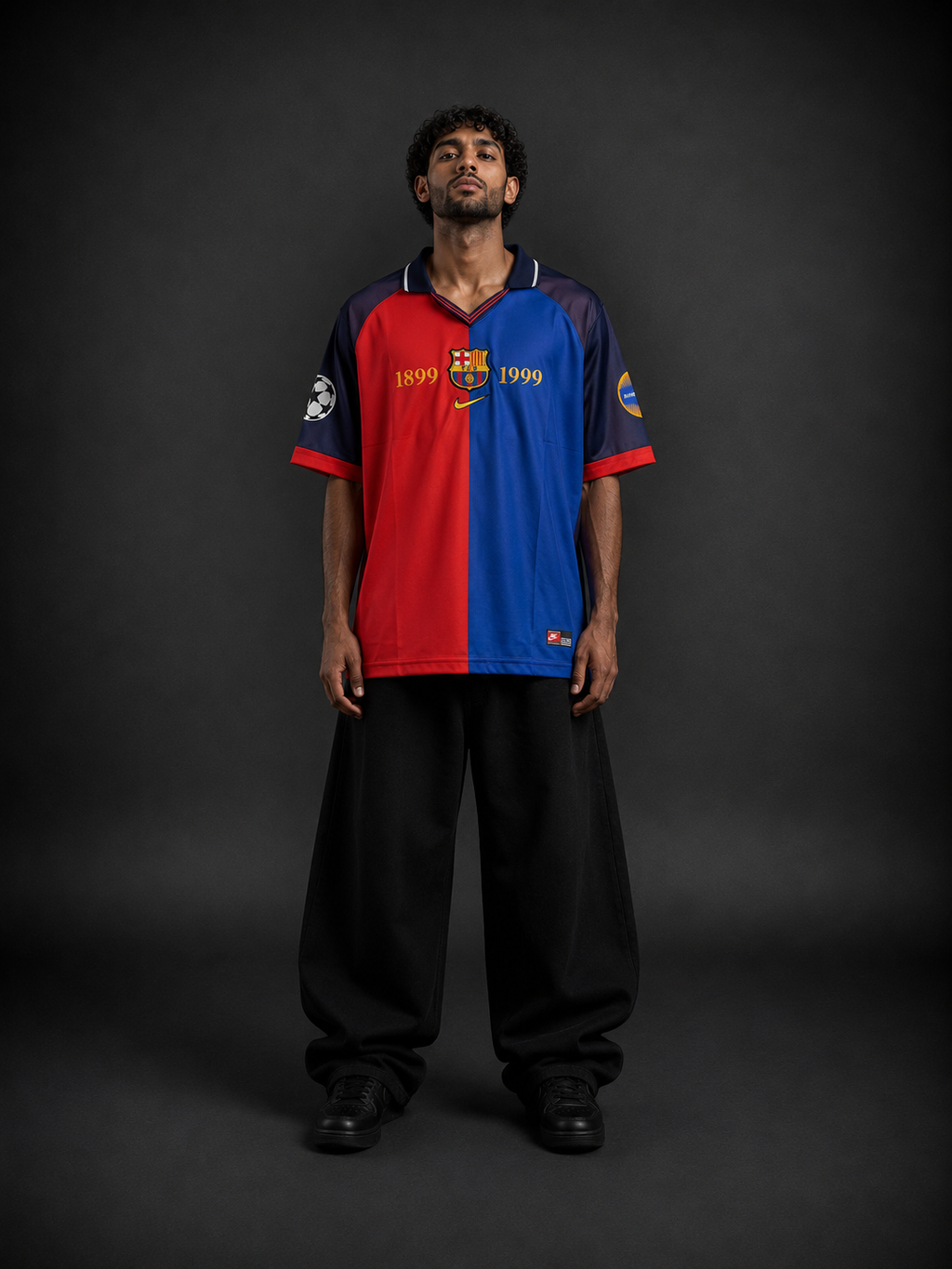 Cruyff #14 Barca 1999/00 Oversize retro football jersey | Embroidery | Collar | Kit Culture