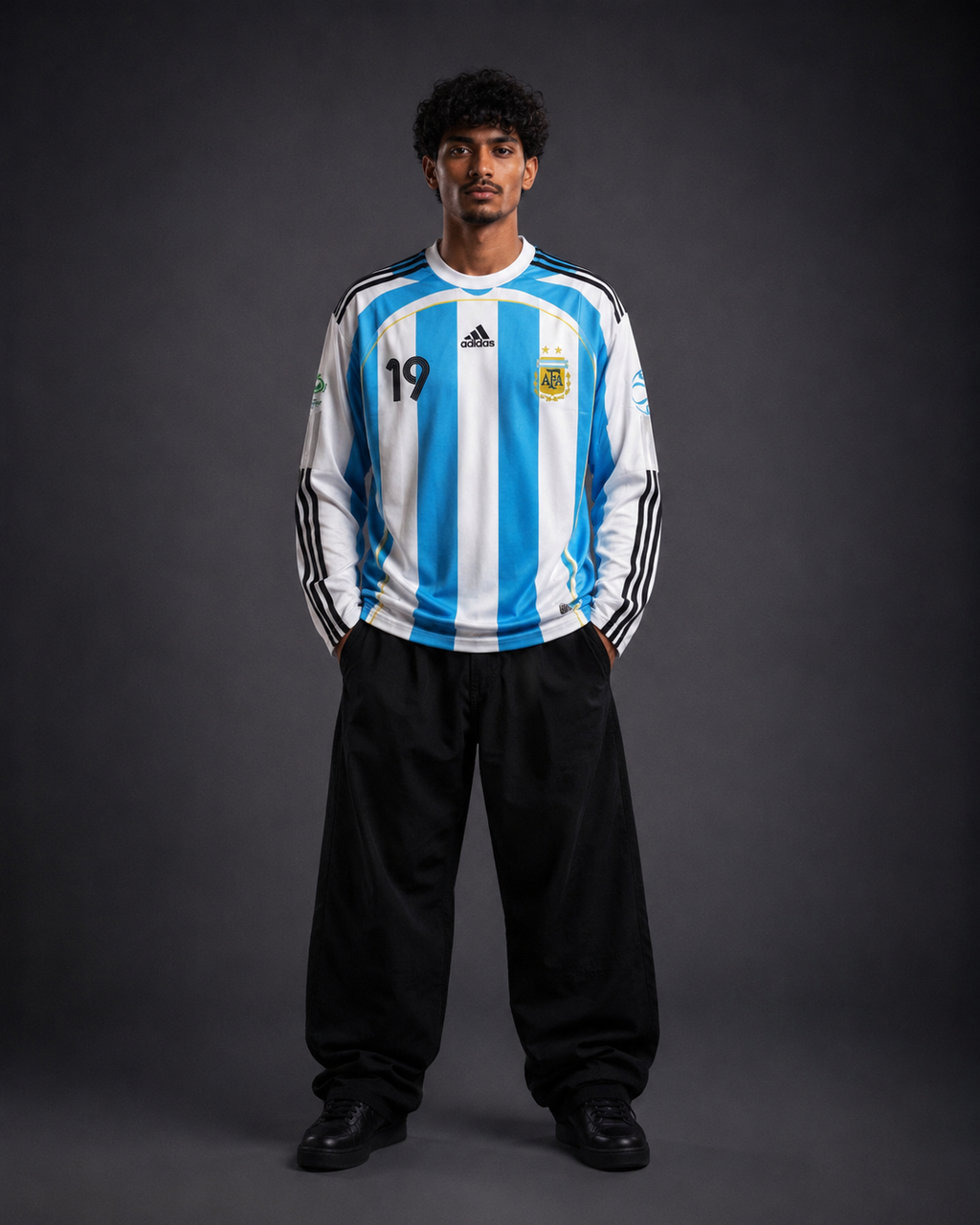 Messi #19 Argentina Retro football jersey | Sublimation | Full sleeve | Kit Culture