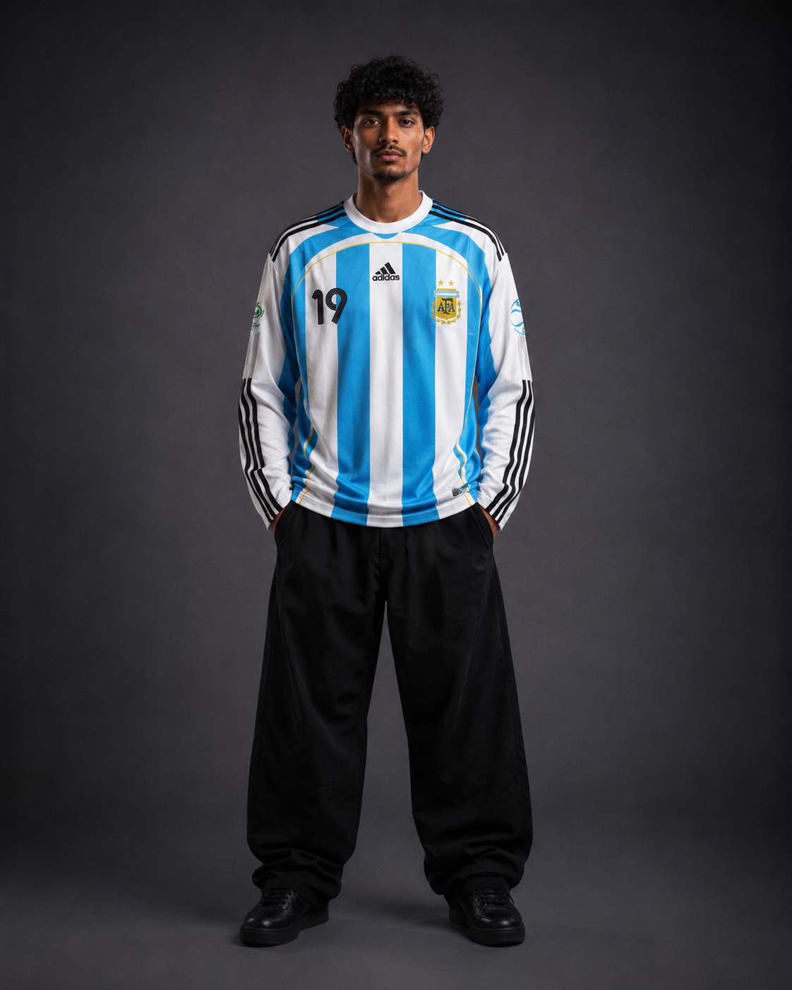 Messi #19 Argentina Retro football jersey | Sublimation | Full sleeve | Kit Culture