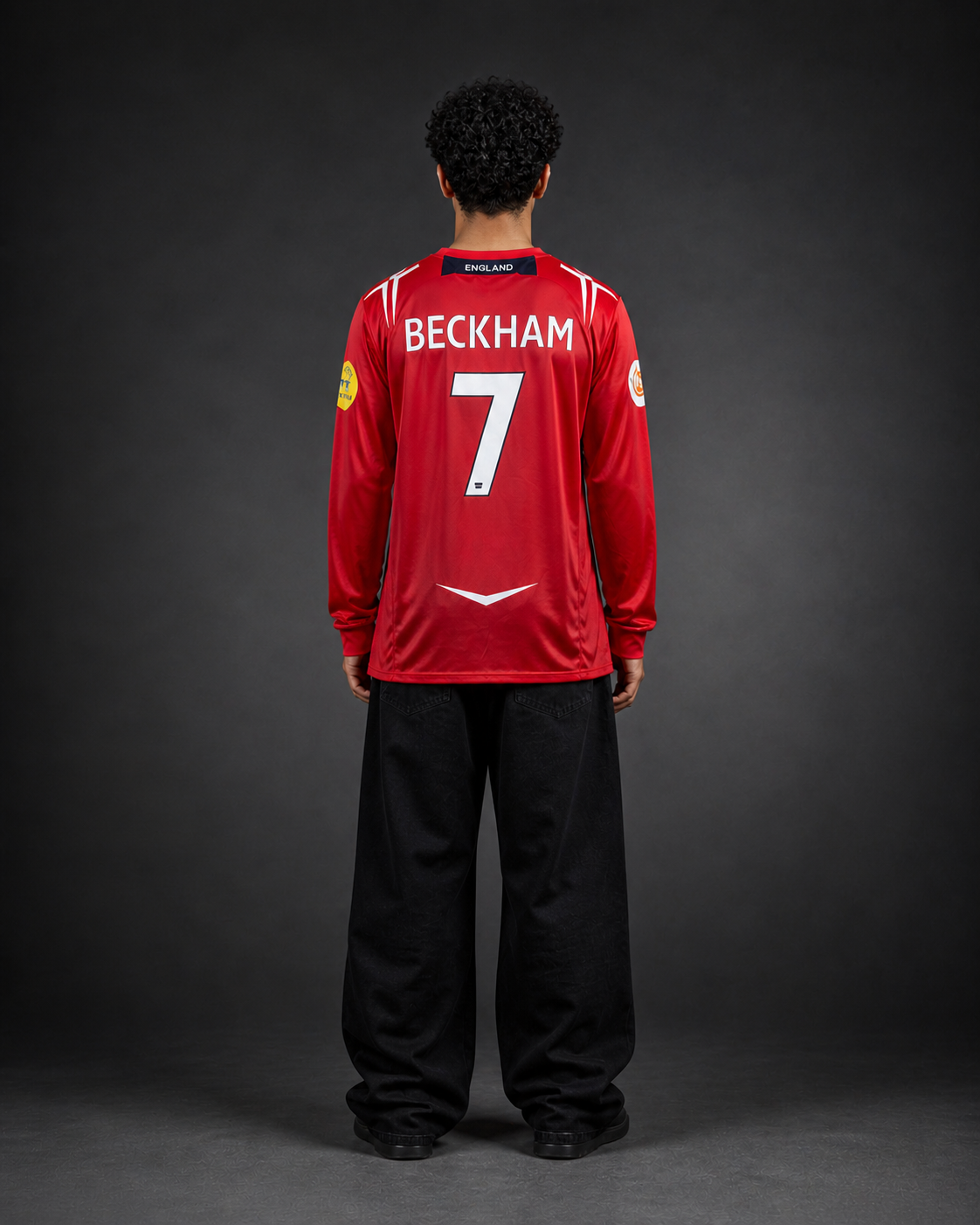 England Beckham #7 Retro Full Sleeve Football Jersey | Sublimation | Kit Culture