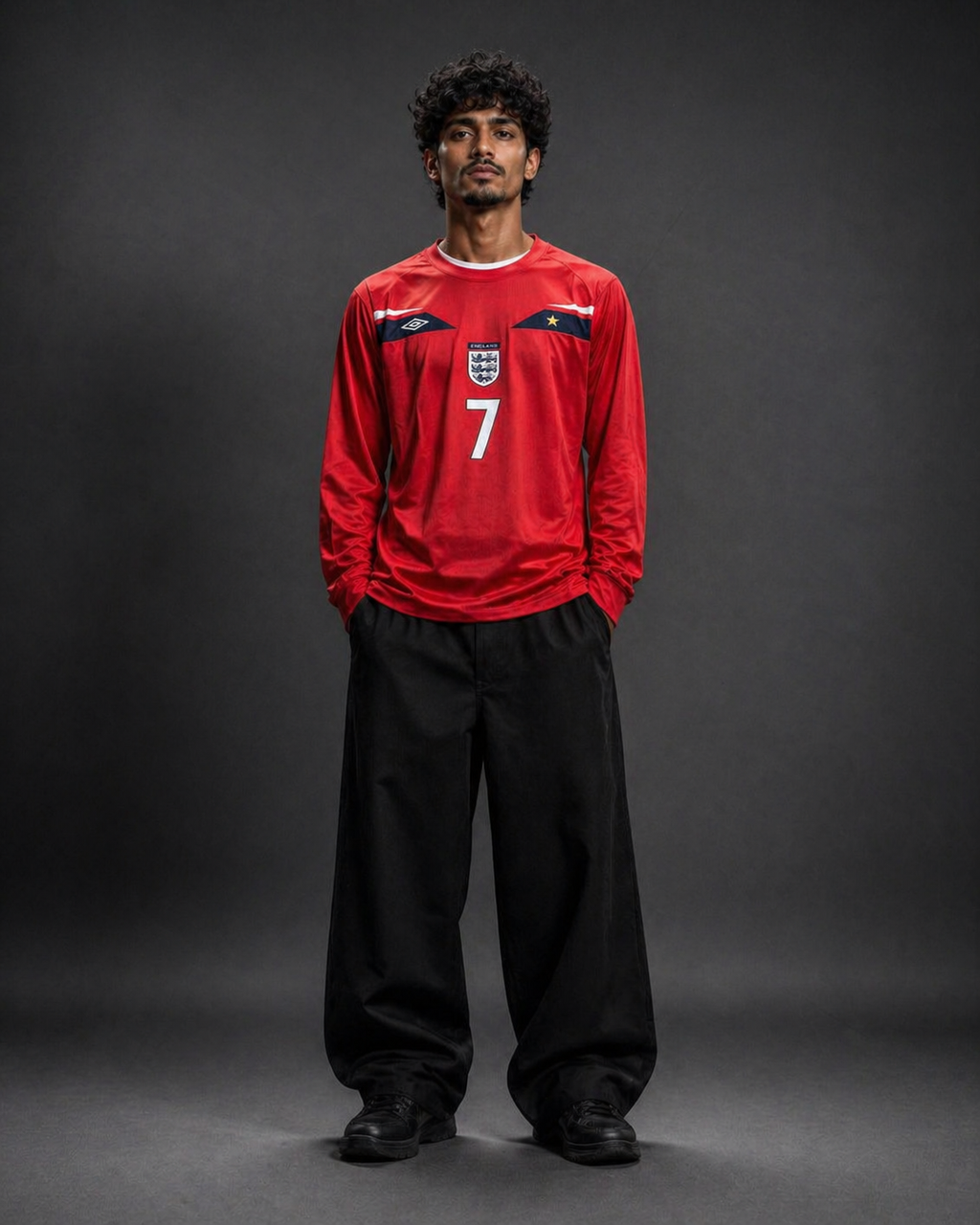 England Beckham #7 Retro Full Sleeve Football Jersey | Sublimation | Kit Culture