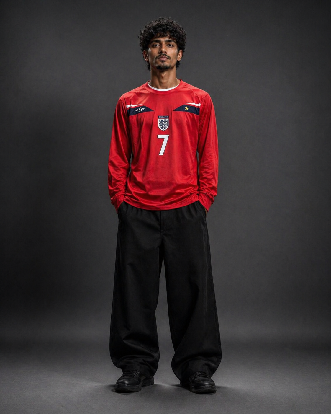 England Beckham #7 Retro Full Sleeve Football Jersey | Sublimation | Kit Culture